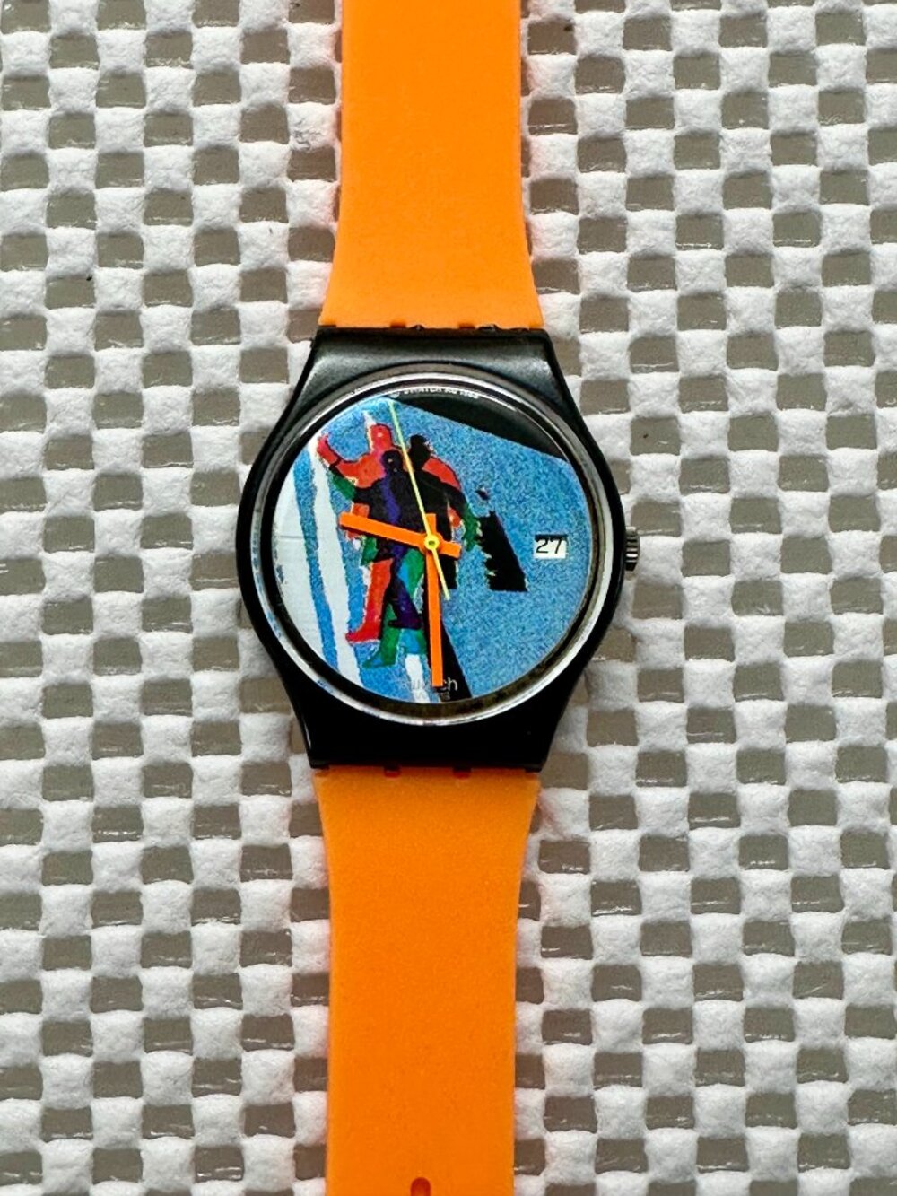Swatch Watch Taxi Stop GB410 Vintage 1989